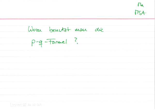 Wozu dient die p-q-Formel