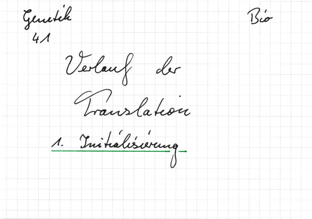 Verlauf der Translation - 1. Initialisierung
