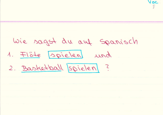 Wie sagst du auf Spanisch "spielen"?