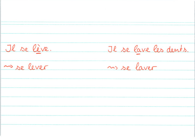 se laver/se lever
