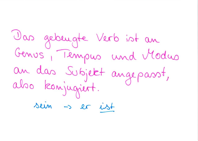 gebeugtes Verb