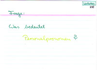 Was bedeutet Personalpronomen?