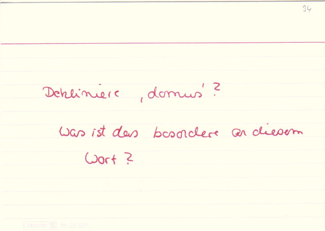 Dekliniere "domus"!