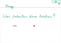 Bedeutung der Zeichen