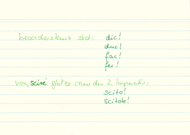Welche Imperative sind besonders?