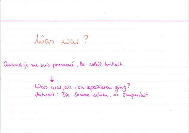 Fragen für Imparfait