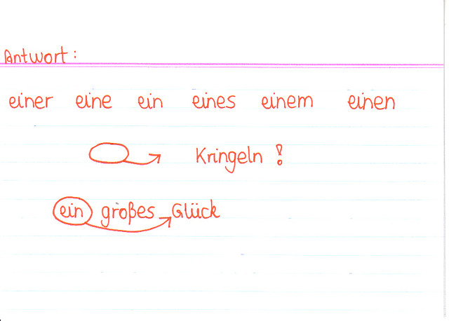 Nenne alle unbestimmten Artikel!