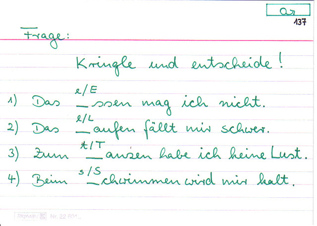 Kringelübung: Kringel und entscheide!
