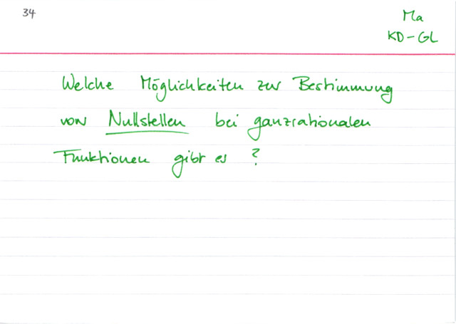 Verfahren zur Nullstellenberechnung