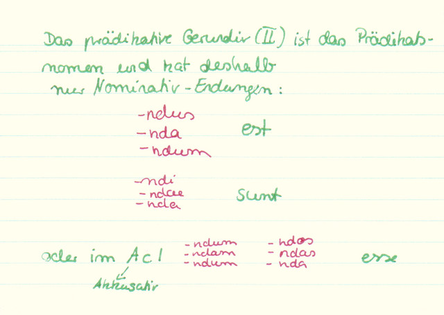 Welche Formen kann ein Gerundiv II nur haben?