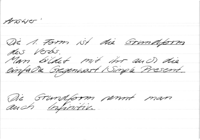 Verbformen