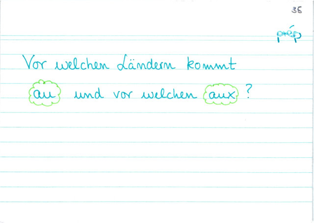 Verwendung au/x Länder