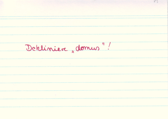 Dekliniere "domus"!