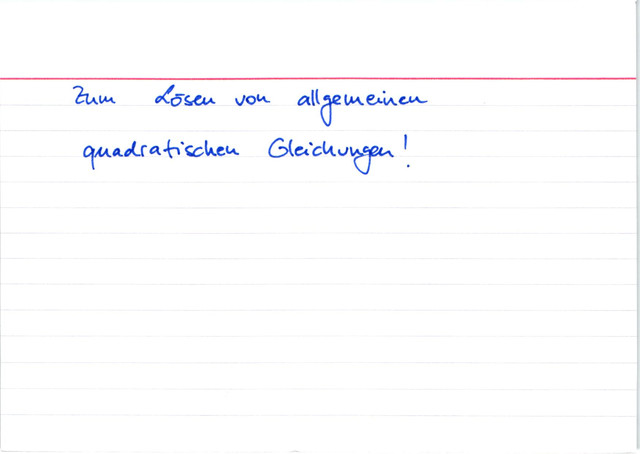 Wozu dient die p-q-Formel