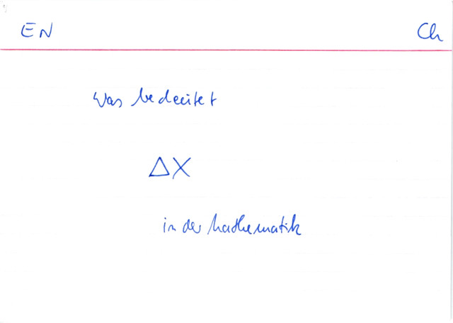 Was bedeutet Δx in der Mathematik?