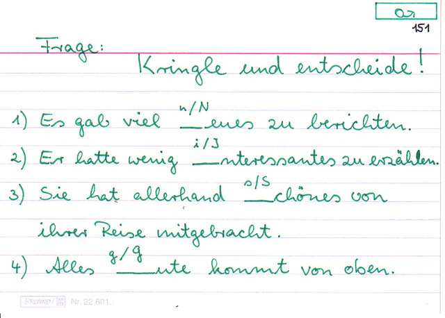Kingelübung: Kringel und entscheide!