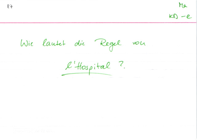 Regel von l'Hospital