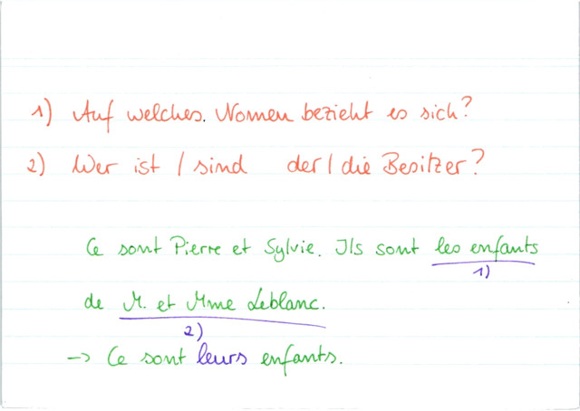 Verwendung Possesivbegleiter