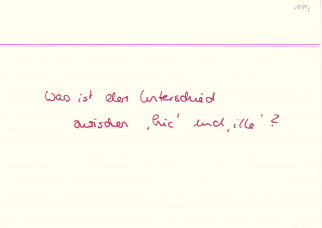Was ist der Unterschied zwischen "hic" und "ille"?
