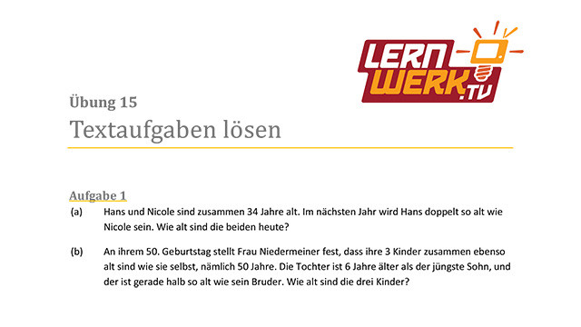 MSA Mathe Arbeitsblatt für Lektion 15