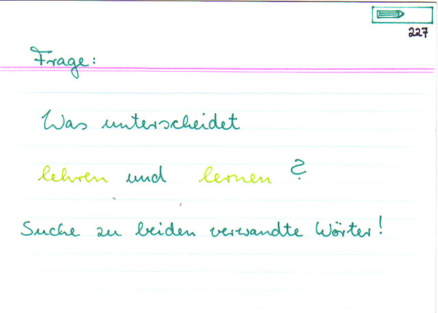 Was unterscheidet lehren und lernen!