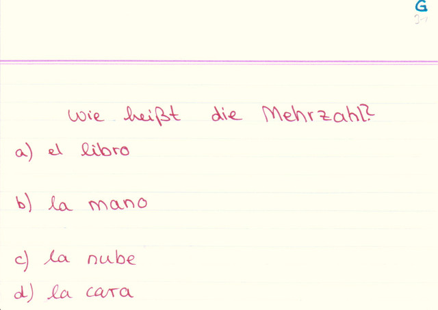 Wie heißt die Mehrzahl von...?