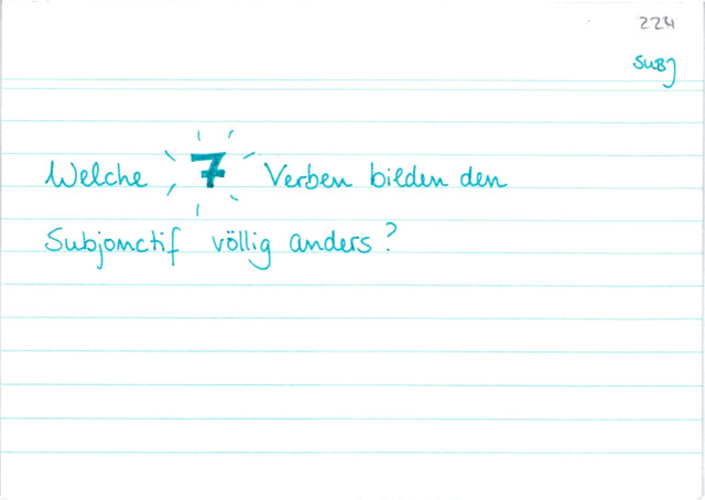 Ausnahmen beim Subjonctif