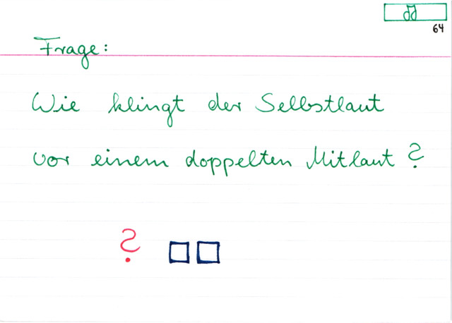 Selbstlaut vor doppeltem Mitlaut