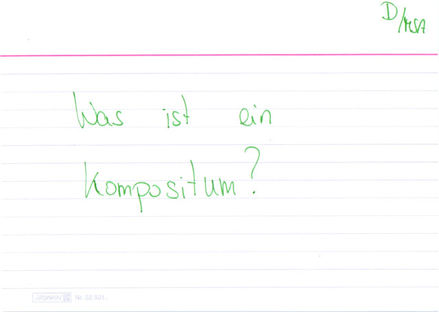 Was ist ein Kompositum?