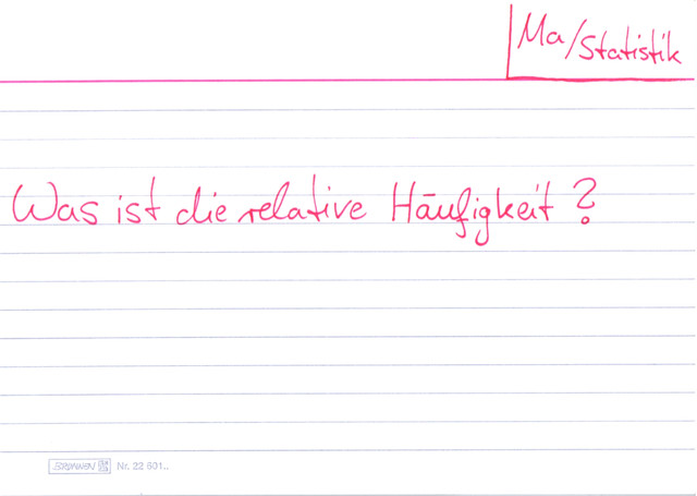 Was ist die relative Häufigkeit?