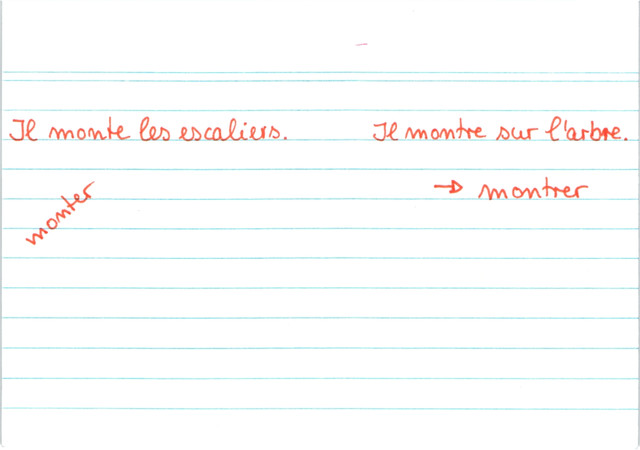monter vs. montrer