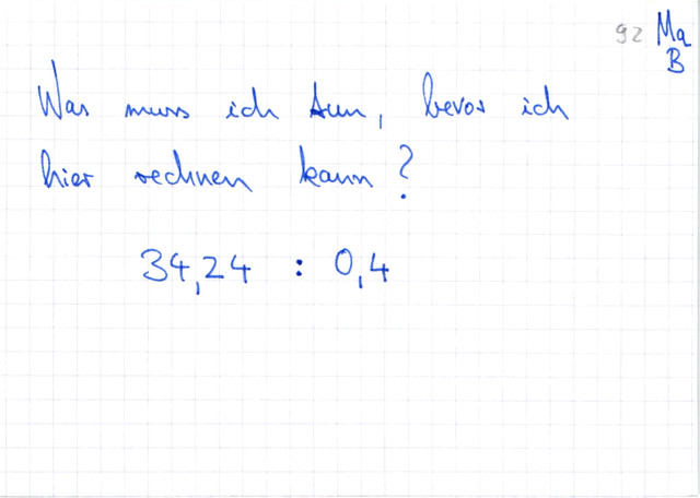 Dezimalbrüche dividieren
