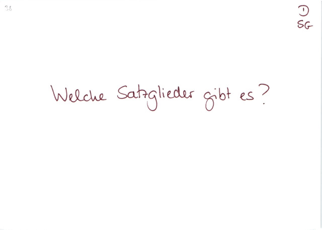 Welche Satzglieder gibt es?