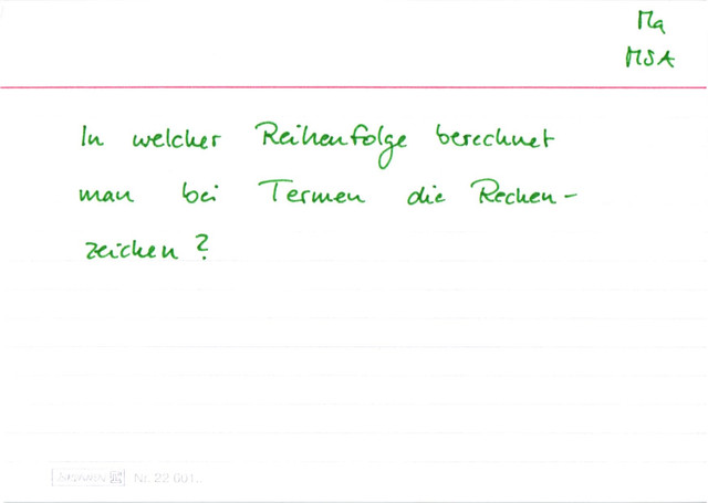 Rechenreihenfolge