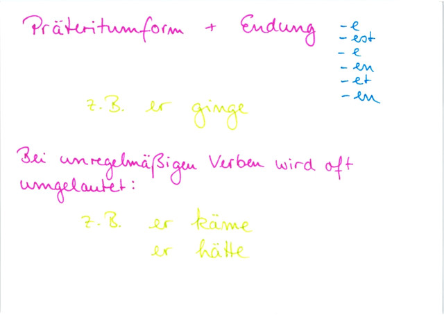 Bildung des Konjunktiv II