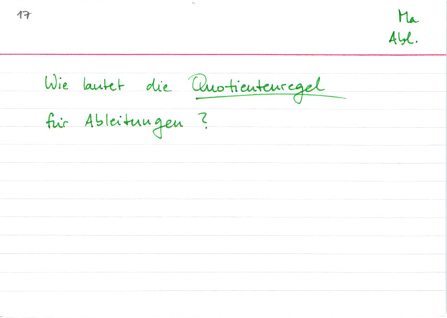 Quotientenregel