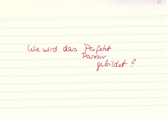 Wie wird das Perfekt Passiv gebildet?