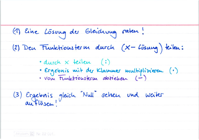 Schema der Polynomdivision