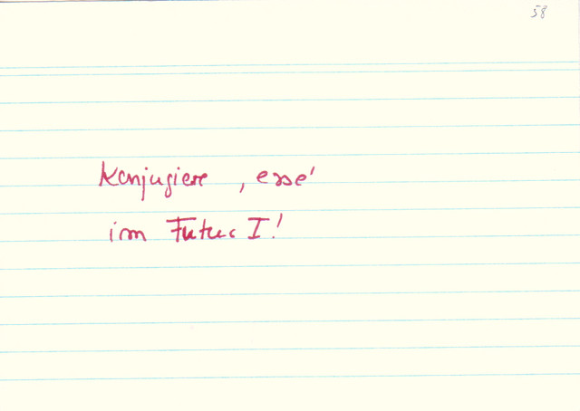 Konjugiere "esse" im Futur I!