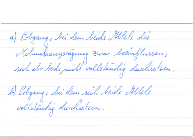 Der intermediäre Erbgang und der kodominante Erbgang