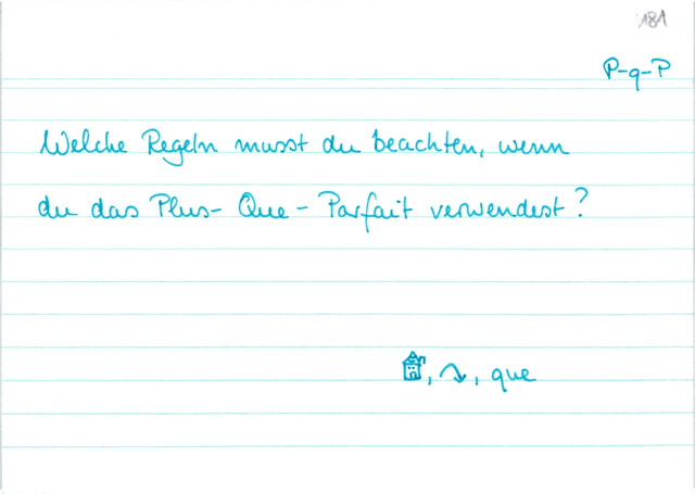 Was beachten bei plus-que-parfait