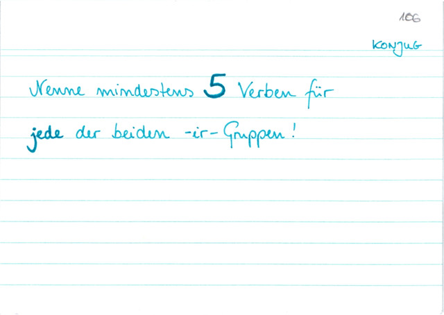 Beispiel Verben auf -ir