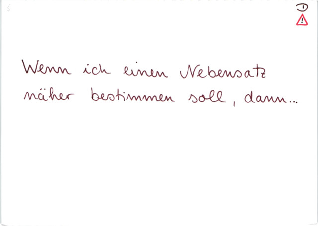 Nebensatz näher bestimmen