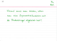 Exponentialfunktion mit Hilfe der Produktregel ableiten
