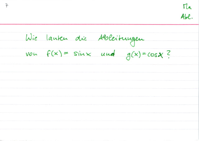 Sinus,Cosinus ableiten