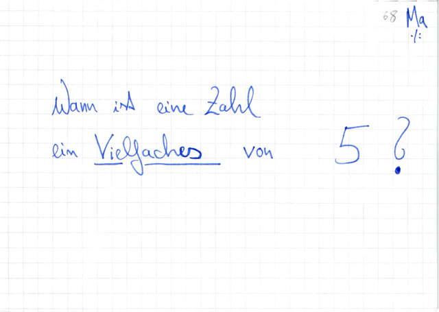 Vielfache der Zahl 5