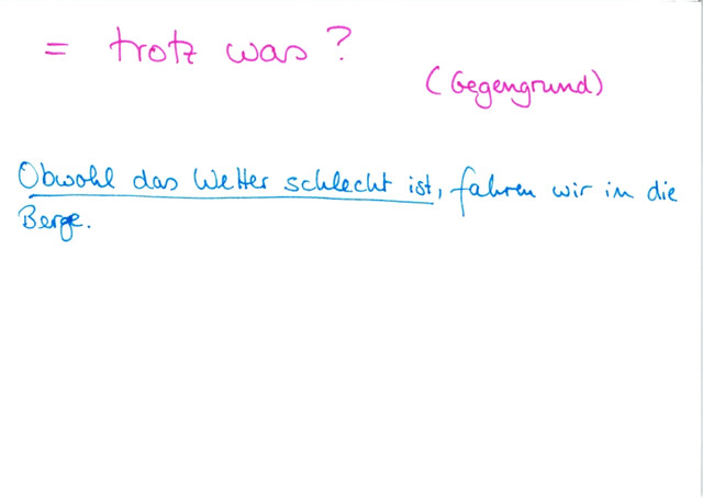 Wie fragt man nach einer Konzessivbestimmung?