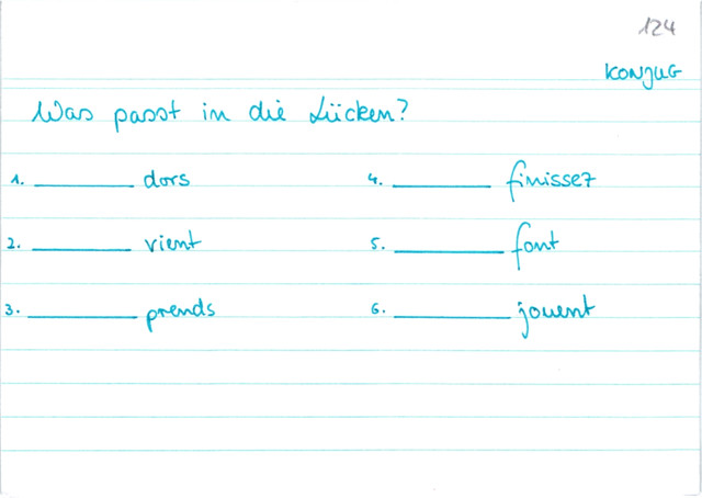 Übung Verben