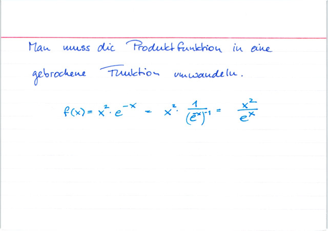Regel von l'Hospital bei Produktfunktionen anwenden