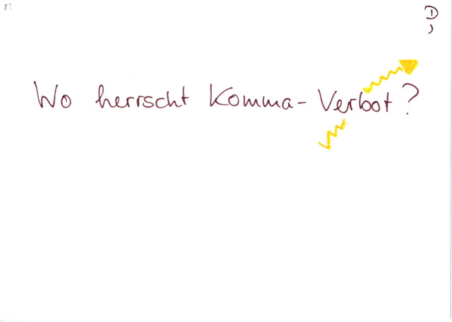Komma-Verbot